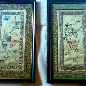 Vintage Wall Art - Vintage Asian Silk Art Vintage Wall Art - Vintage Asian Silk Art